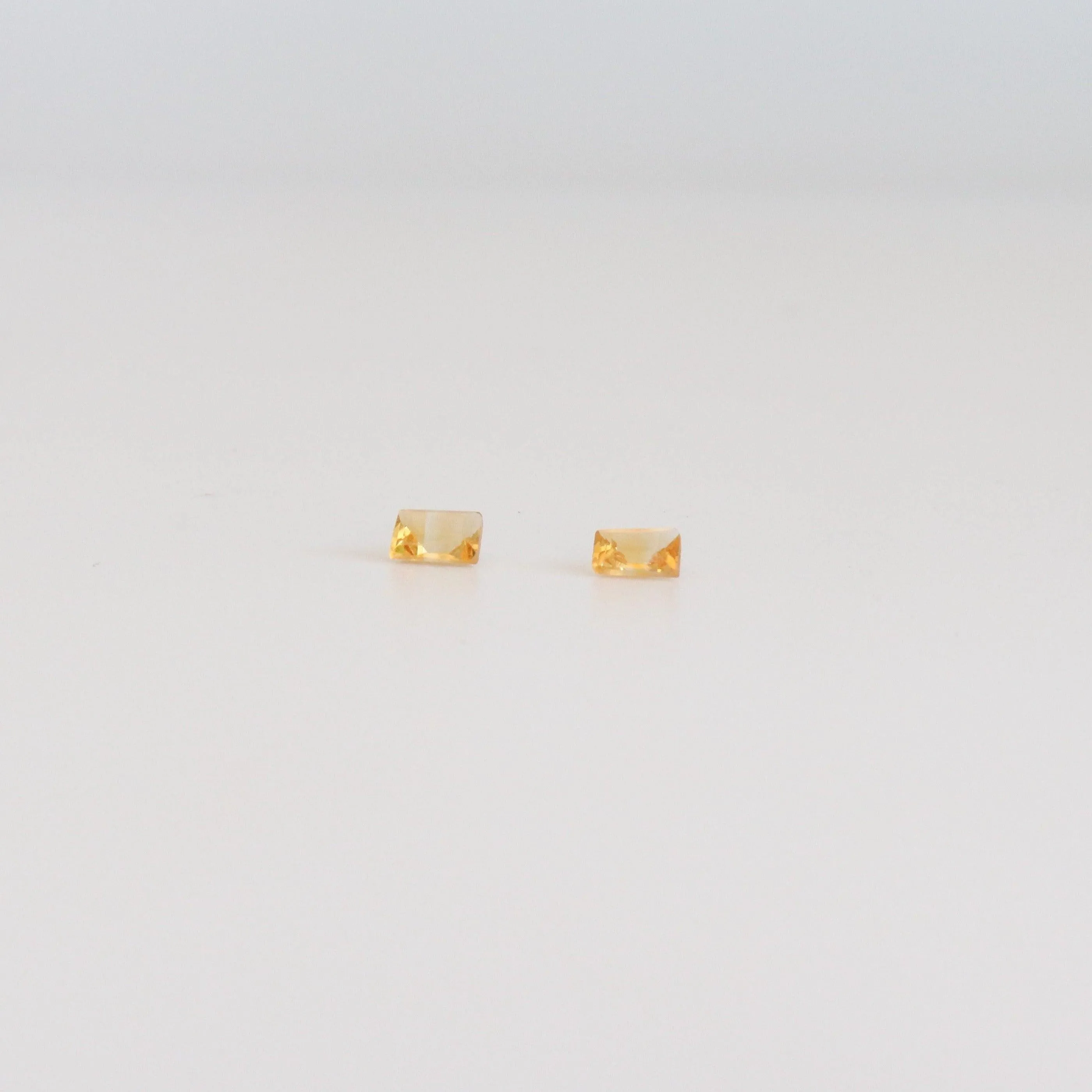 0.10ct - 0.12ct Baguette Citrine Stone