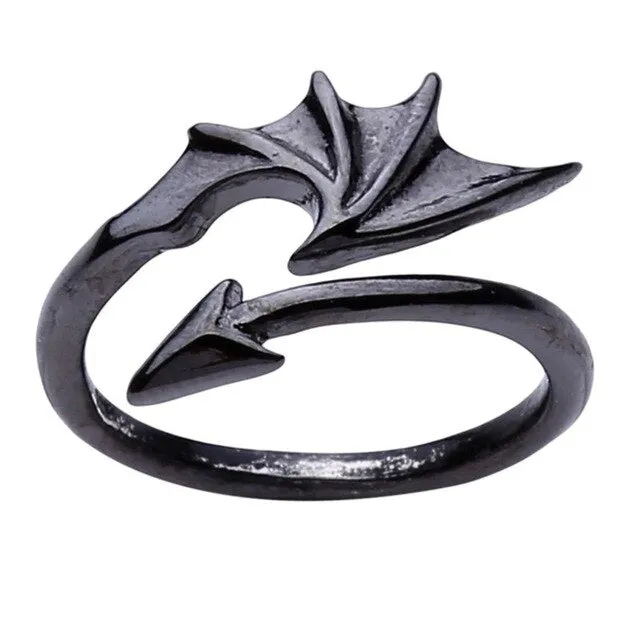 1 Pcs Cool Opening Rings Unisex Ring Men Women Jewelry Adjustable Sterling Dragon Ring Good Gifts Alloy  Animal  Metal  Unisex