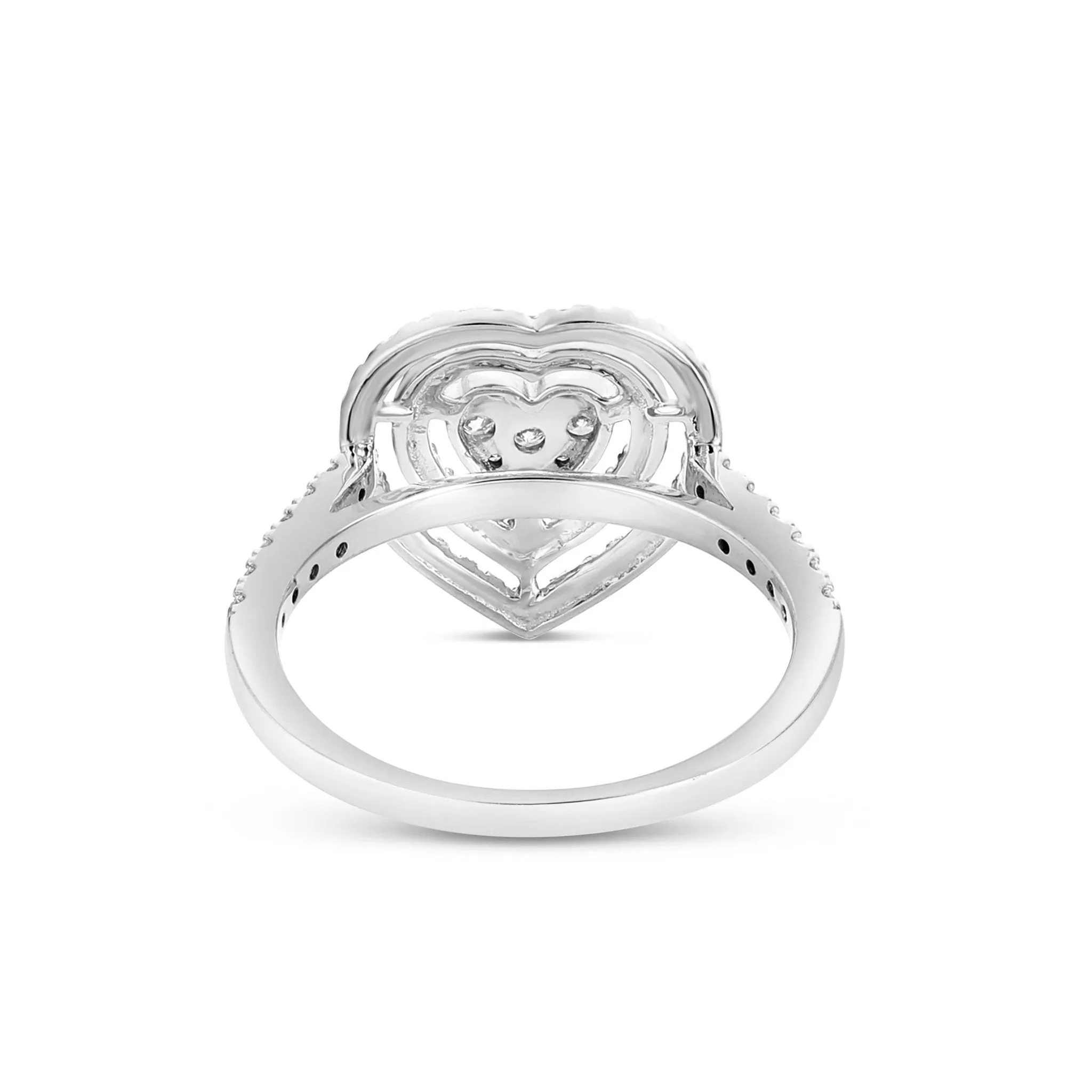 10K Gold 2.60ct Heart Halo Diamond Ring