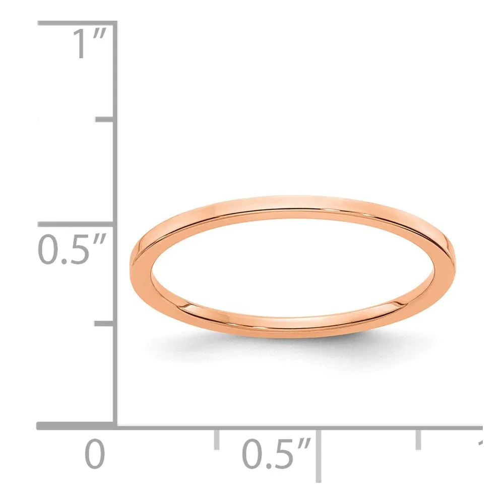 10K Rose Gold 1.2mm Flat Stackable Band  | 1STK16-120R