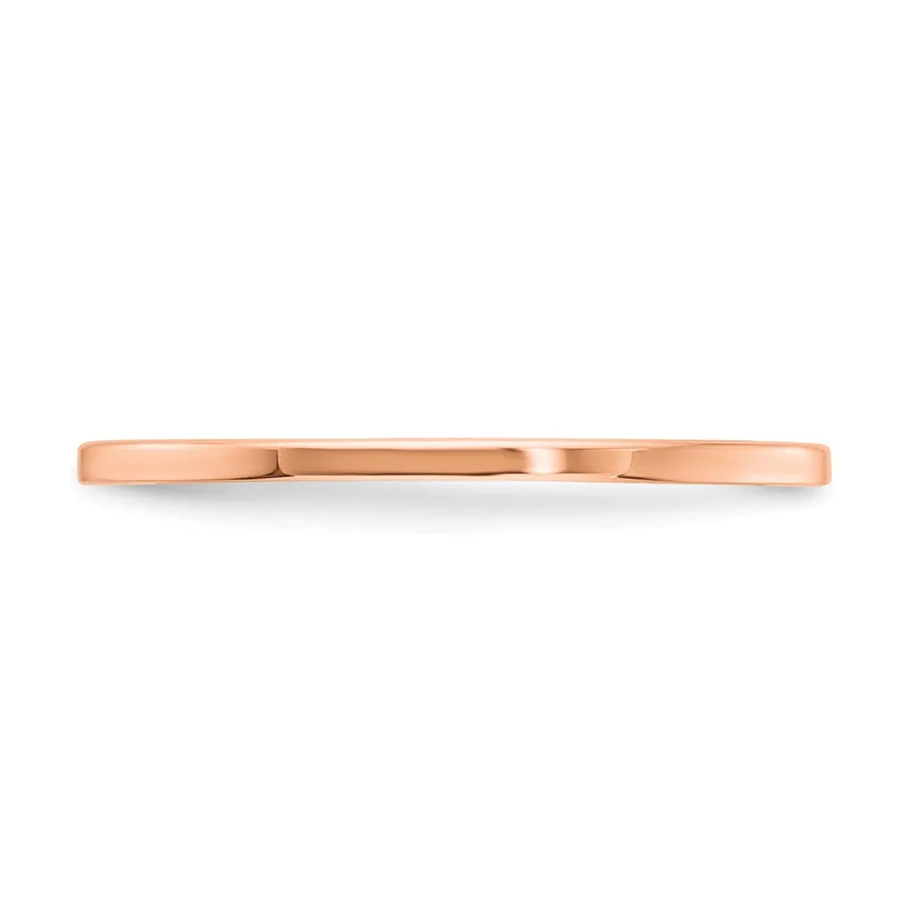 10K Rose Gold 1.2mm Flat Stackable Band  | 1STK16-120R