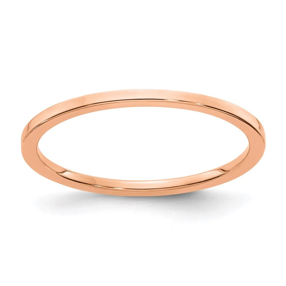 10K Rose Gold 1.2mm Flat Stackable Band  | 1STK16-120R