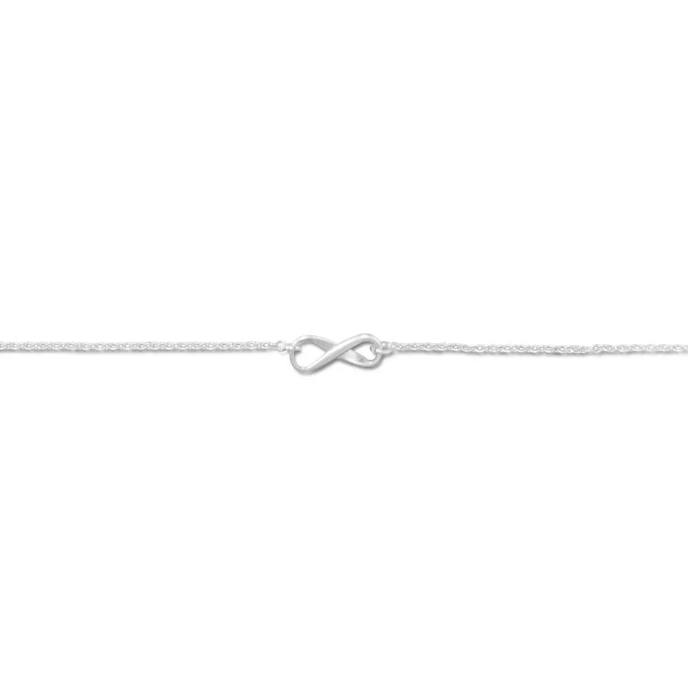 11"   1" Infinity Symbol Anklet