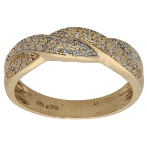 14ct Gold 0.25ct Diamond Dress/Cocktail Ring Size R