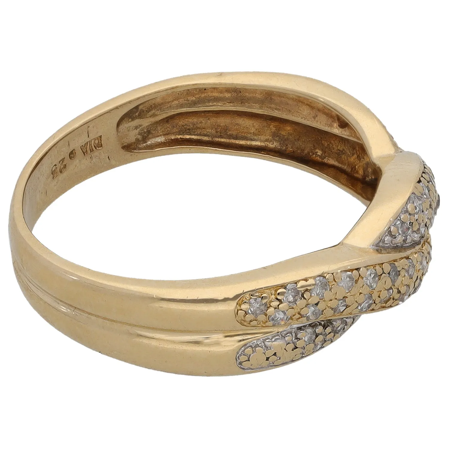 14ct Gold 0.25ct Diamond Dress/Cocktail Ring Size R