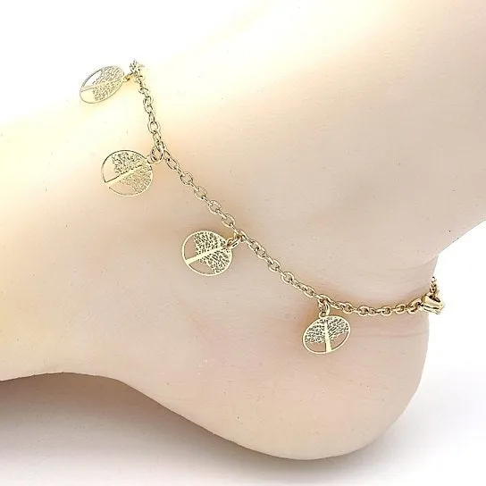 14K Gold Fill Tree Of Life Anklet 10