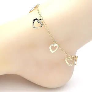 14K Gold Filled Fill Heart Anklet