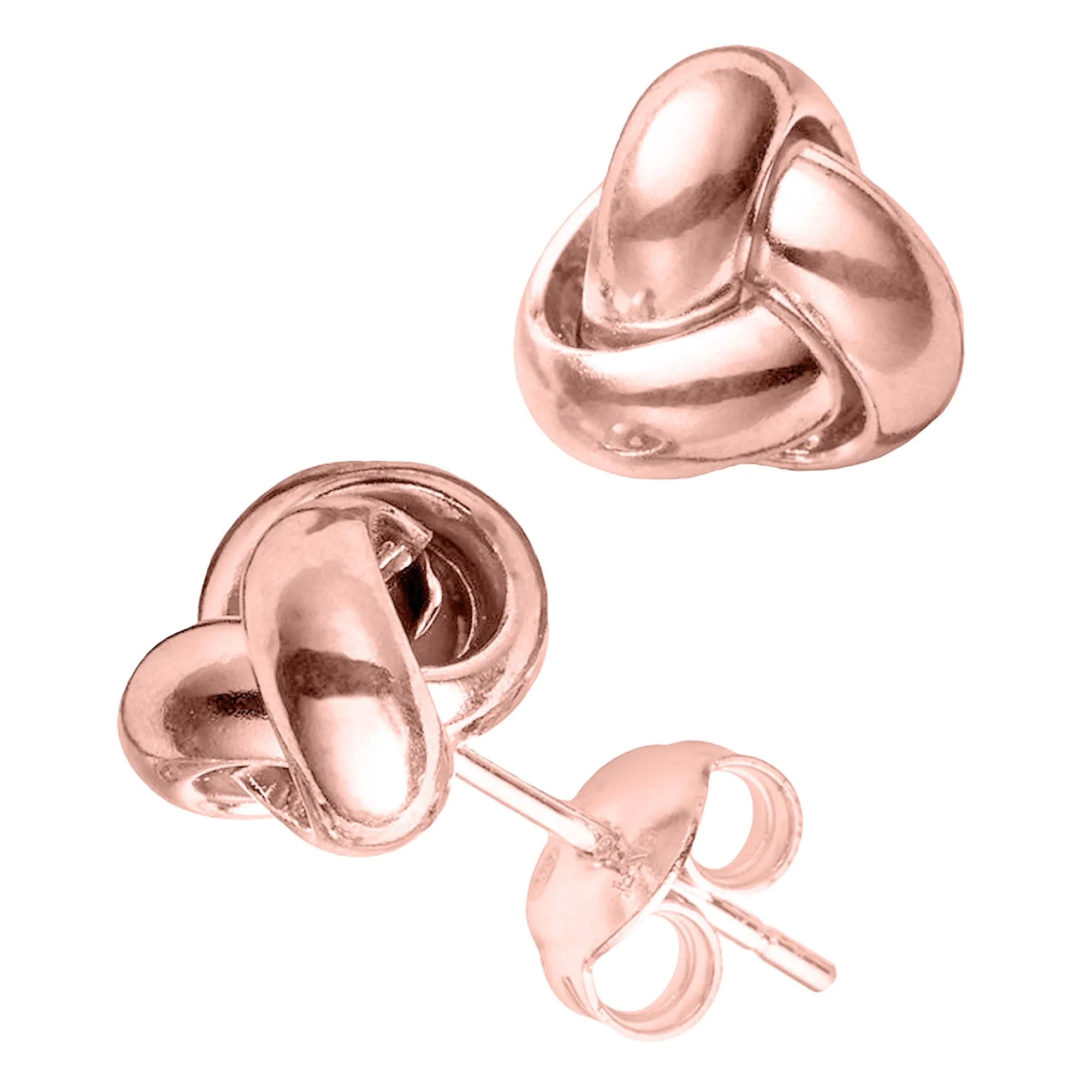 14k Gold Love Knot Stud Earrings, 6mm