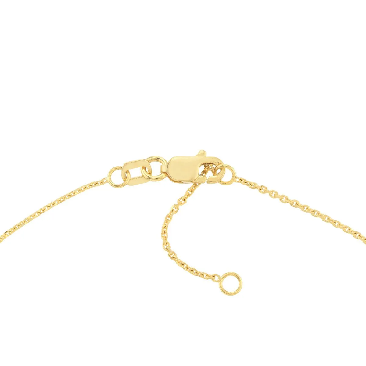 14K Yellow Gold Dolphin Dangle Trio Adjustable Anklet