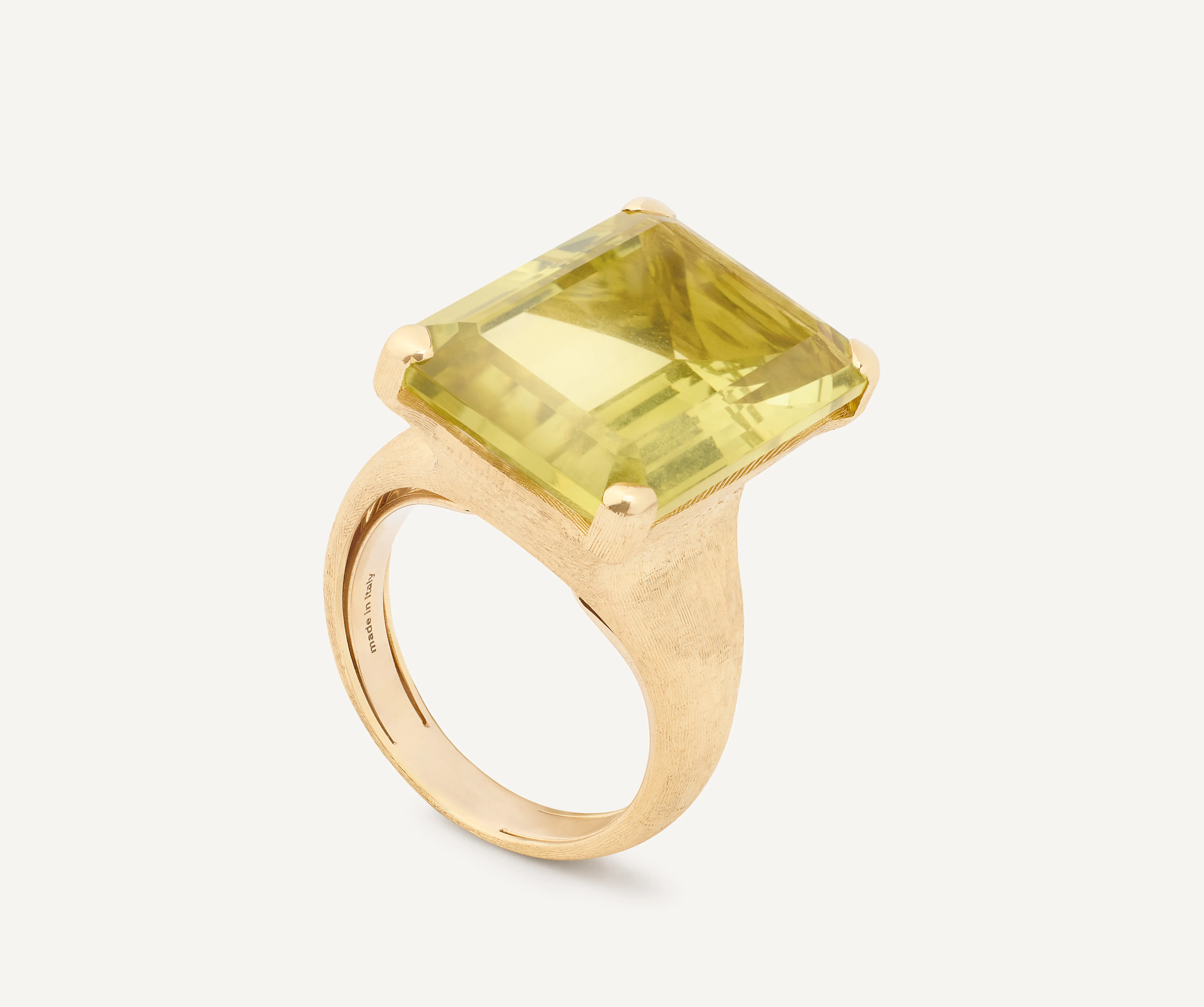 18K Yellow Gold Lemon Citrine Cocktail Ring