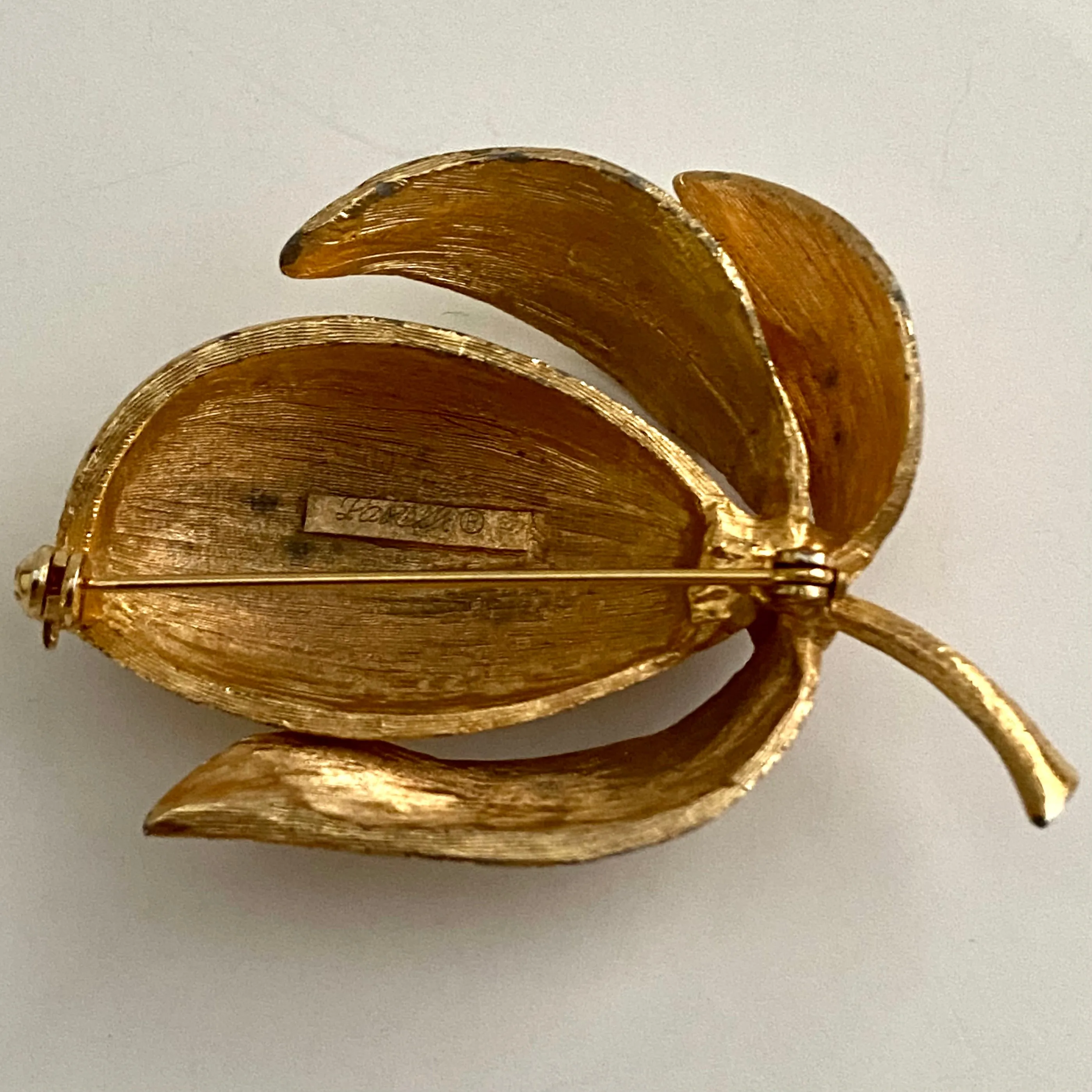 1960s Pastelli Gold-Tone Brooch