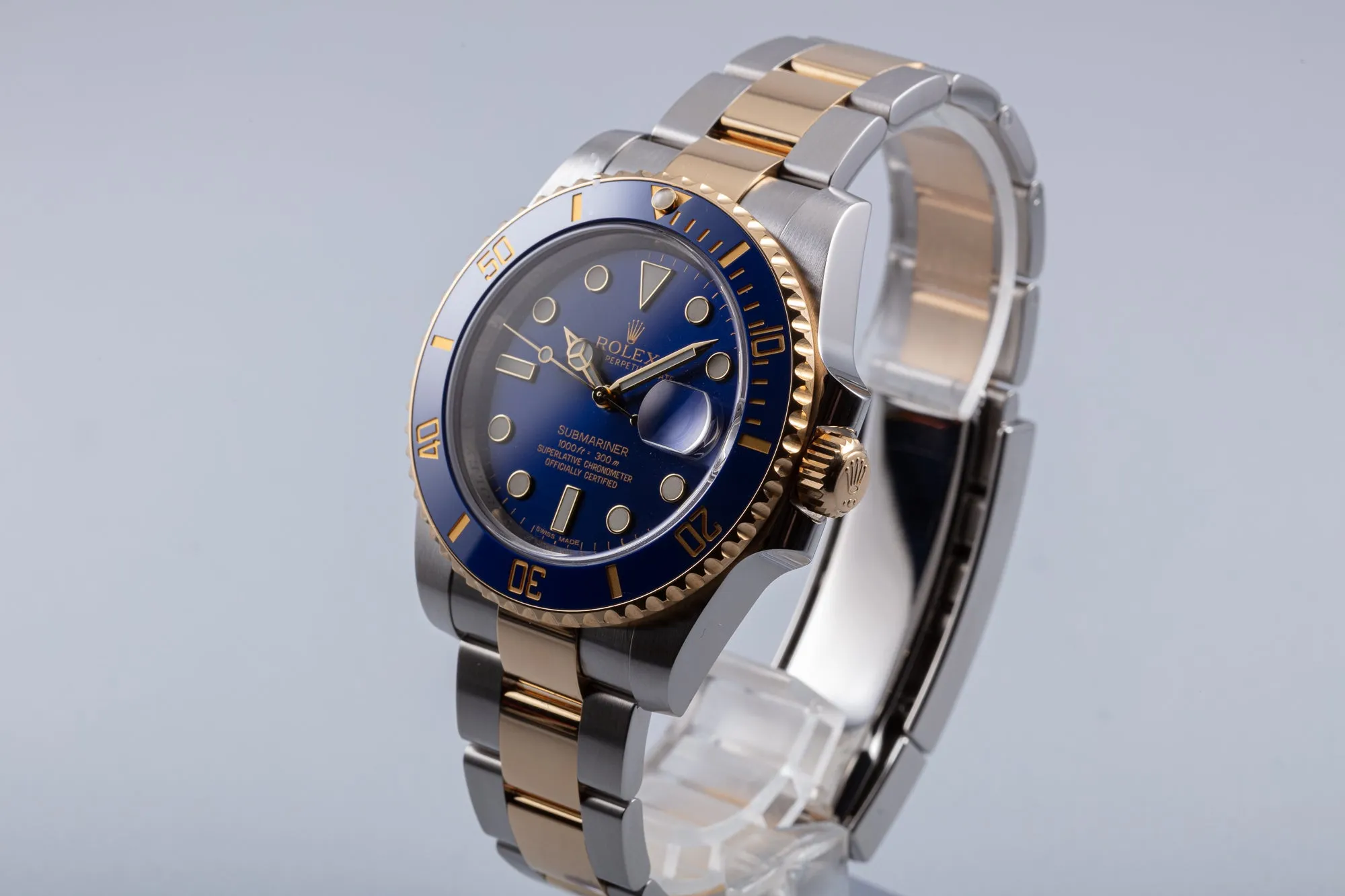 2015 Rolex 18K/ST Submariner Ceramic Blue Dial