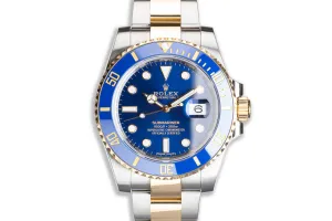 2019 Rolex Submariner 116613LB Ceramic Metallic Blue Dial with Box & Card