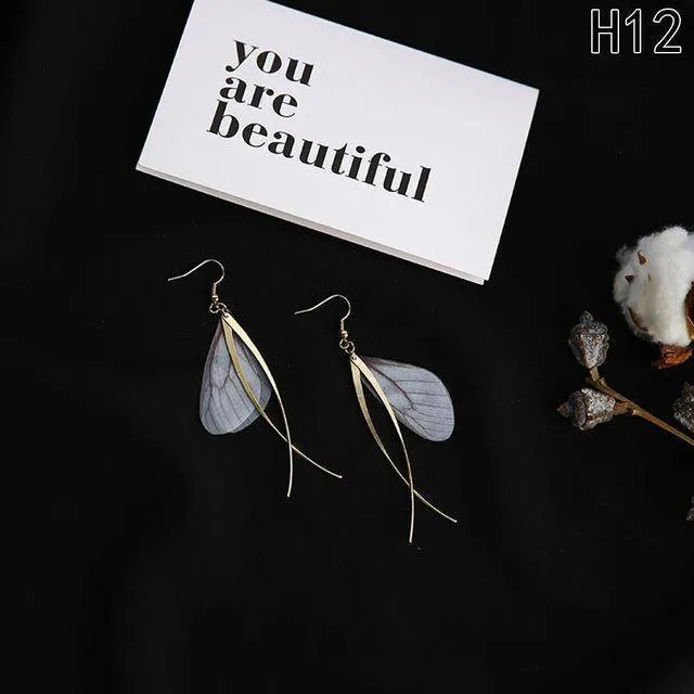 21 Designs Butterfly Wings Long Earrings