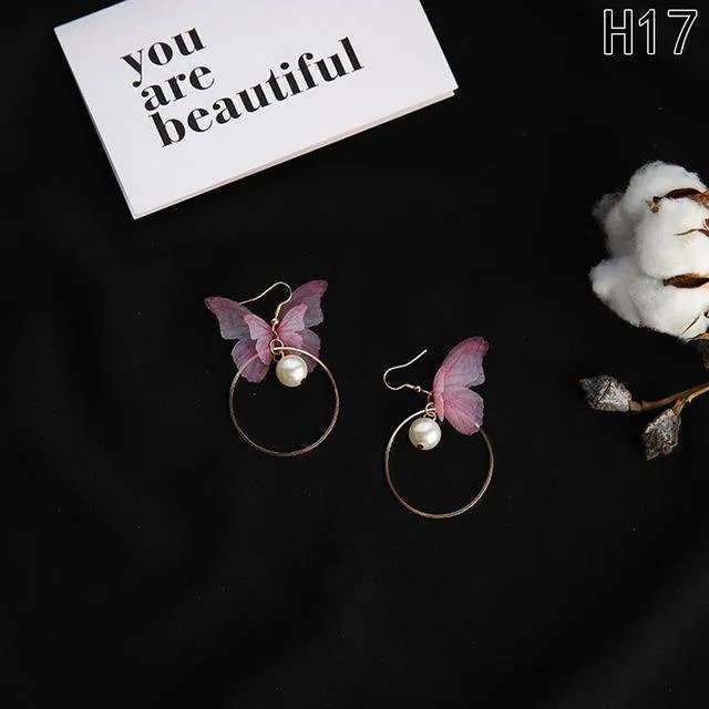 21 Designs Butterfly Wings Long Earrings