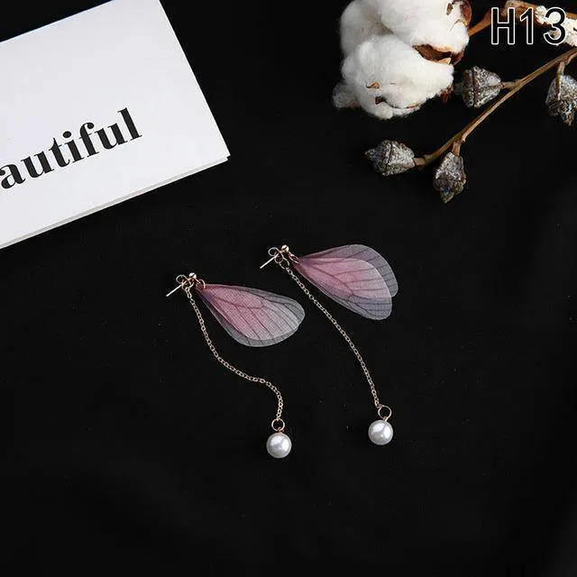 21 Designs Butterfly Wings Long Earrings