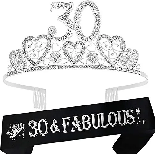 30th Birthday Sash, 30th Birthday Tiara, 30 Birthday Tiara, 30th Birthday, 30th Birthday