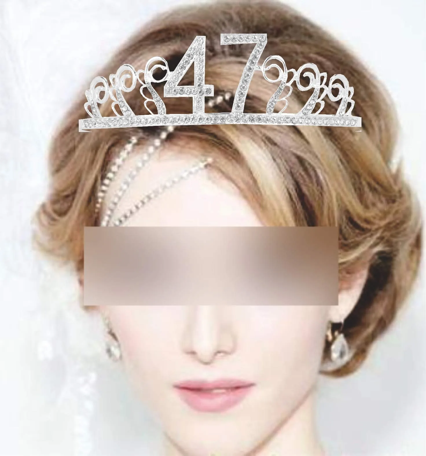 47th Birthday Gifts for Woman, 47th Birthday Tiara and Sash Silver, HAPPY 47th Birthday