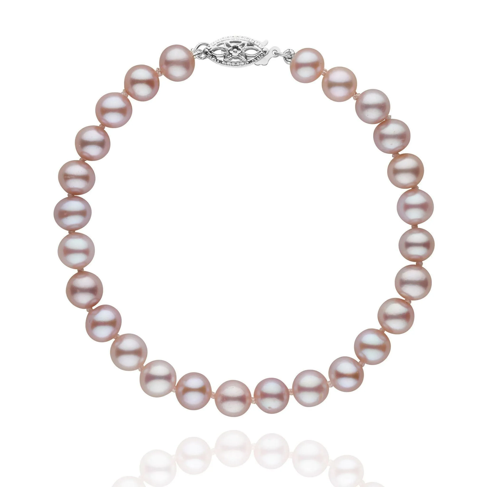 6.5-7.0 mm Lavender Freshwater AA  Pearl Bracelet