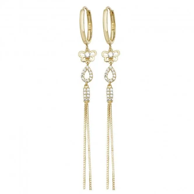 9CT Yellow Gold Drop Earrings ER1116