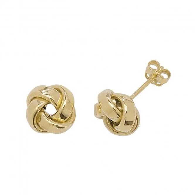 9ct Yellow Gold Knot Stud Earrings ER530