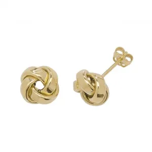 9ct Yellow Gold Knot Stud Earrings ER530