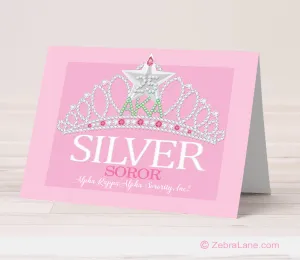 AKA Silver Star Tiara Card - Pink