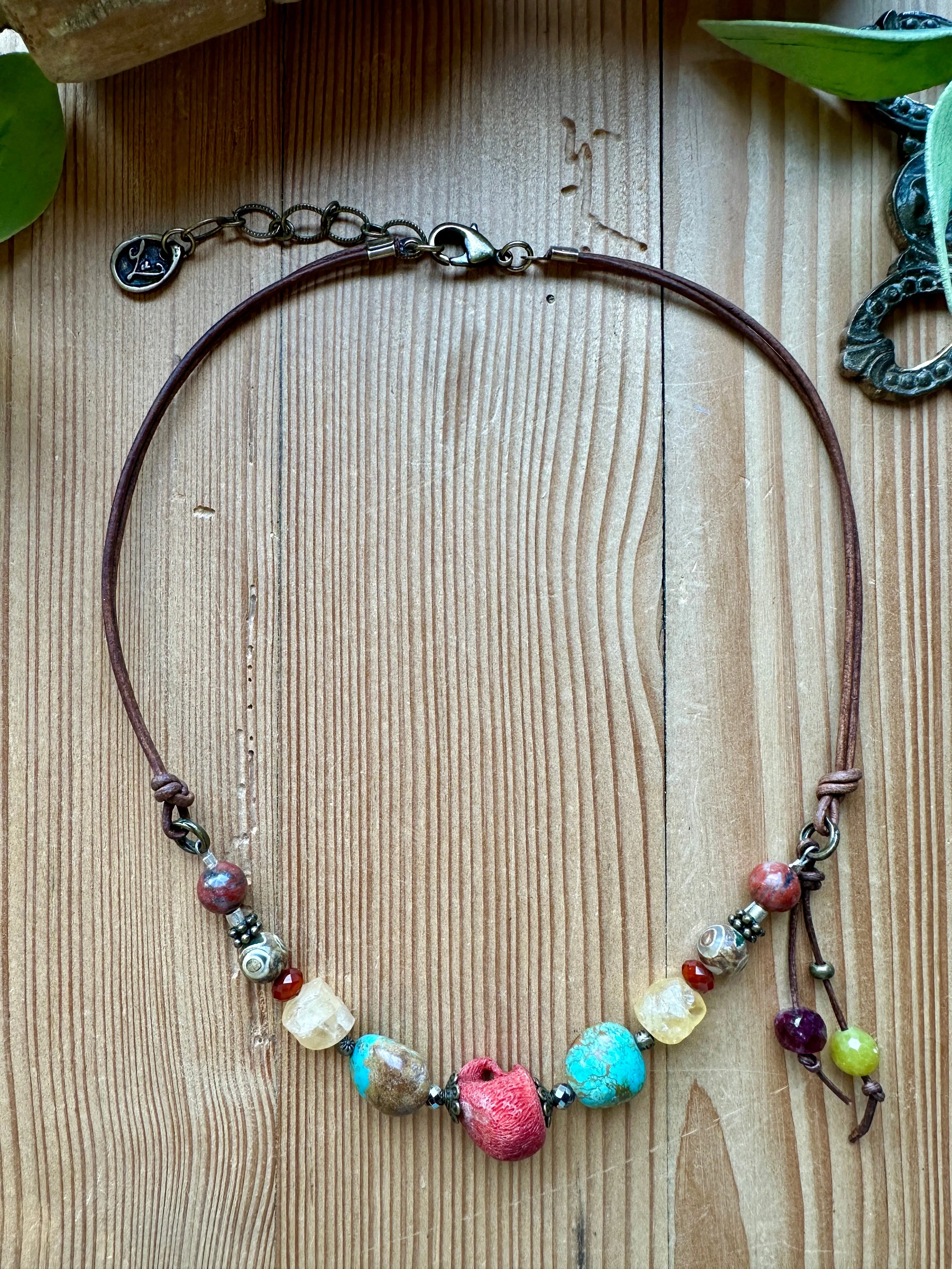 Autumn Spice Short Beaded Necklace