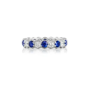 Barmakian Sapphire and Diamond Eternity Band