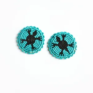 Beaded concho earring