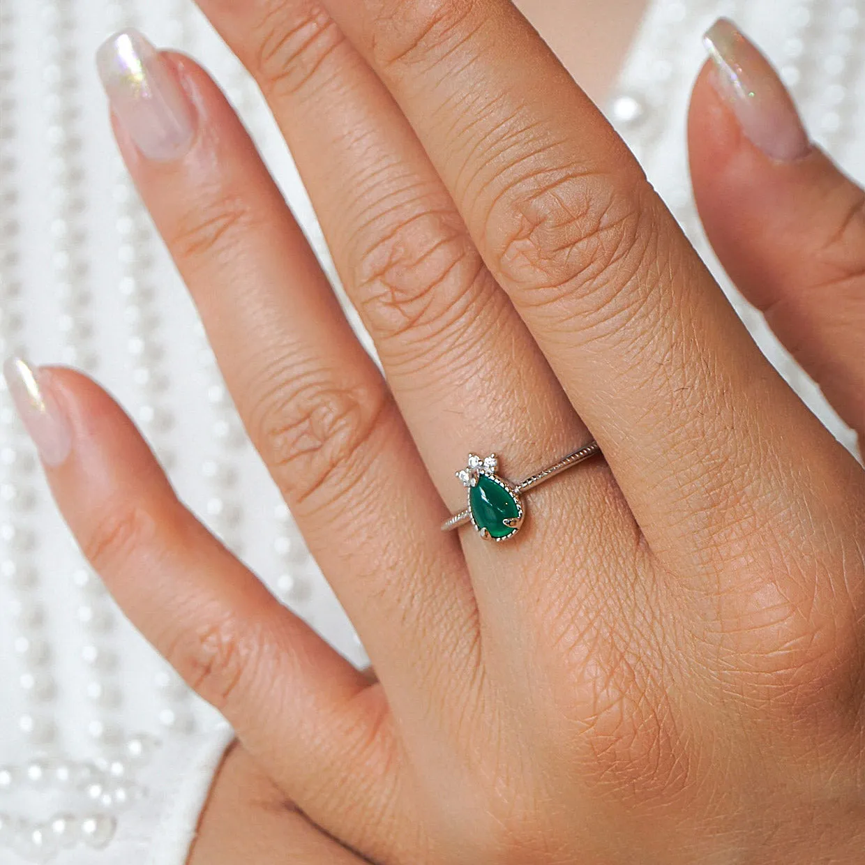 Bee Green Onyx Ring