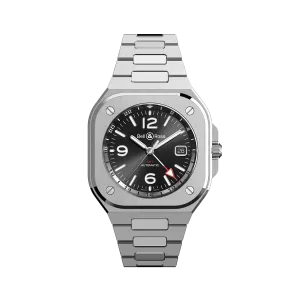 Bell & Ross BR05 GMT Stainless Steel Black Sunray Dial 41mm Automatic