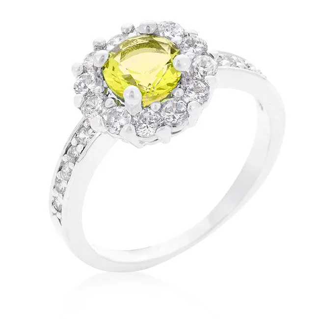 Belle Canary Yellow  Halo Engagement Cocktail Ring | 2.2ct