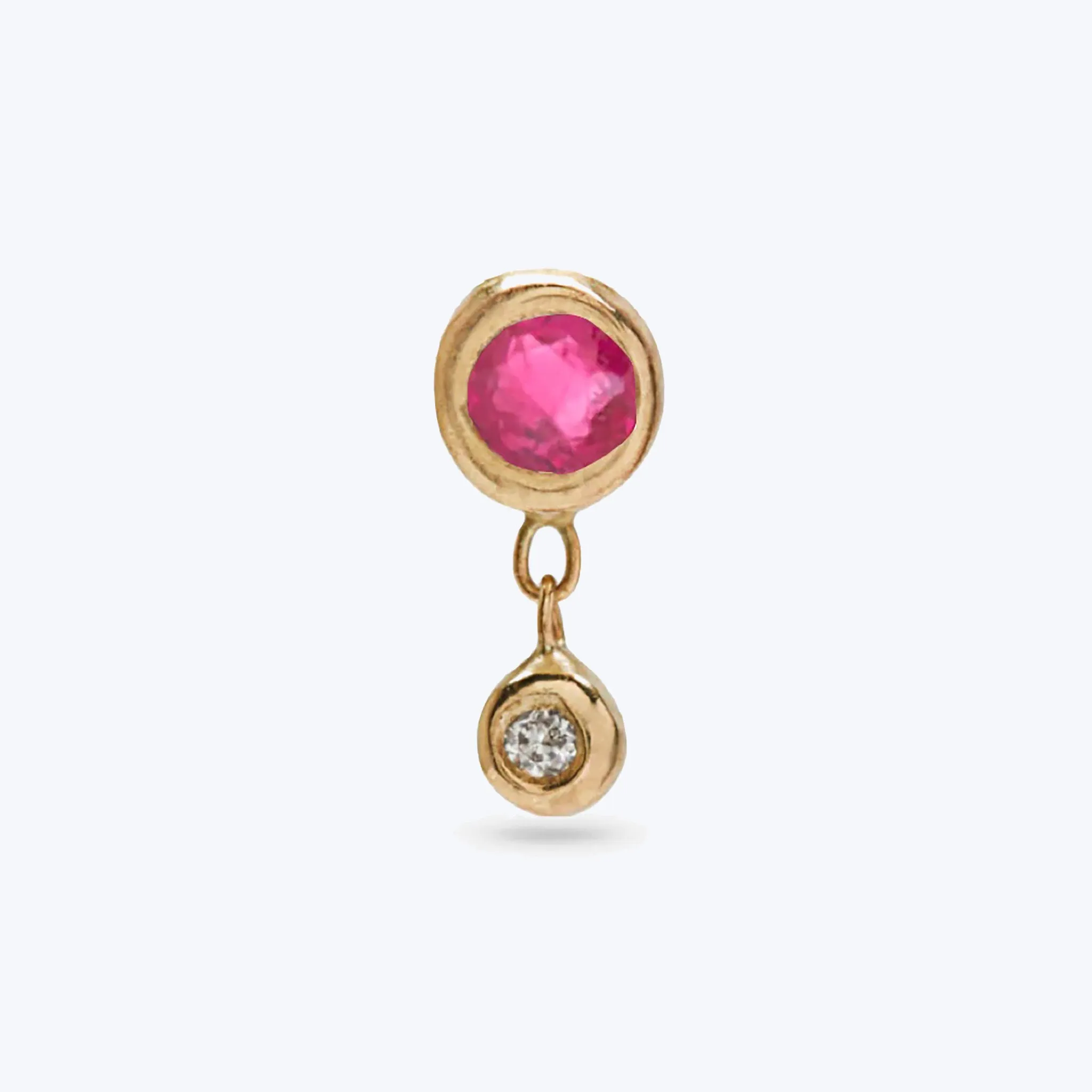 Bezel Stud with Ruby