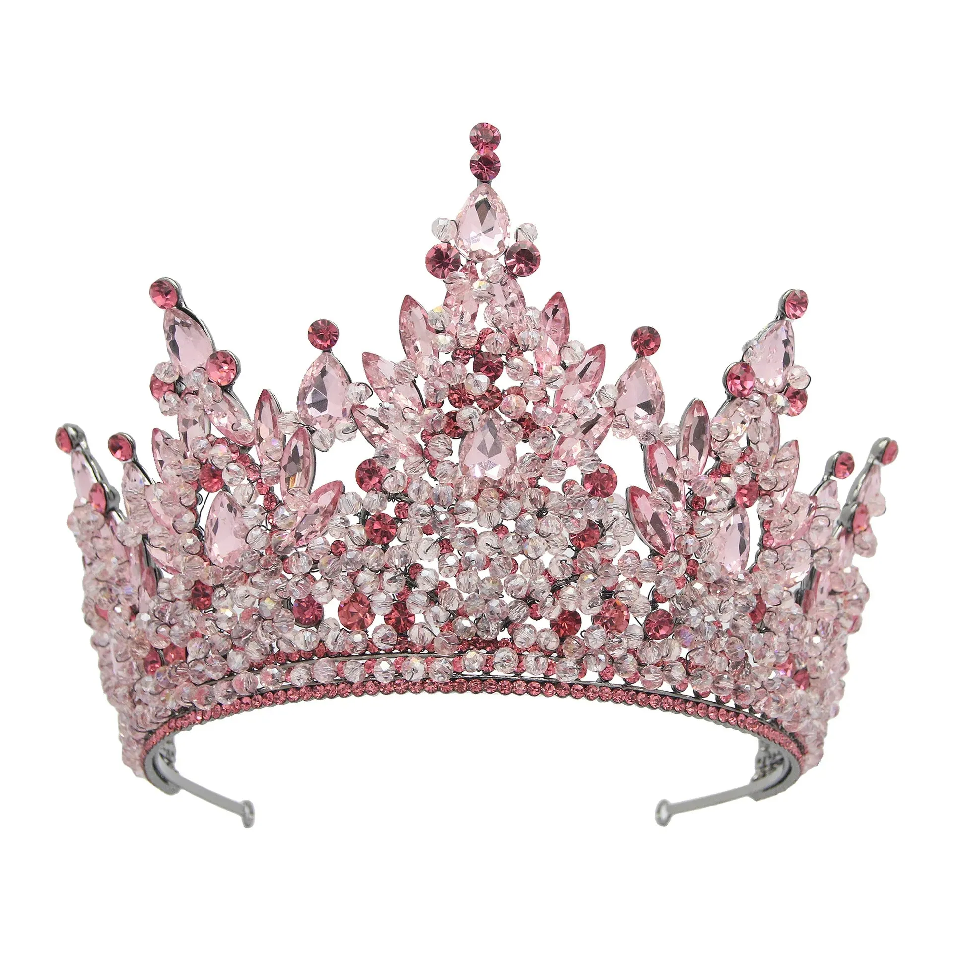 Big Crystal Royal Queen Crown Party Tiara Pageant Hair Accessories