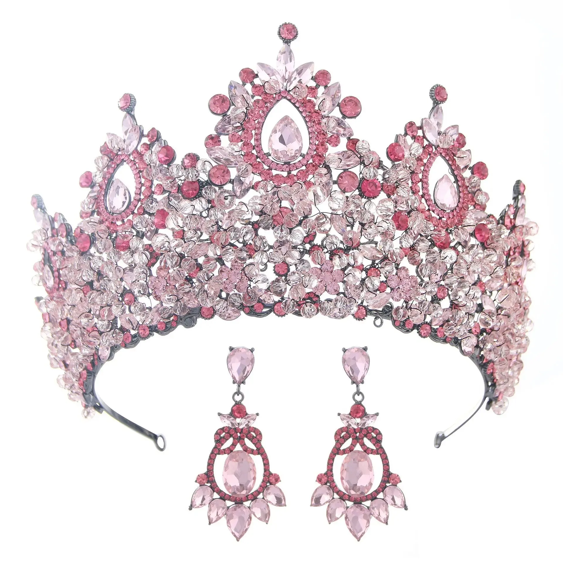 Big Crystal Royal Queen Crown Party Tiara Pageant Hair Accessories