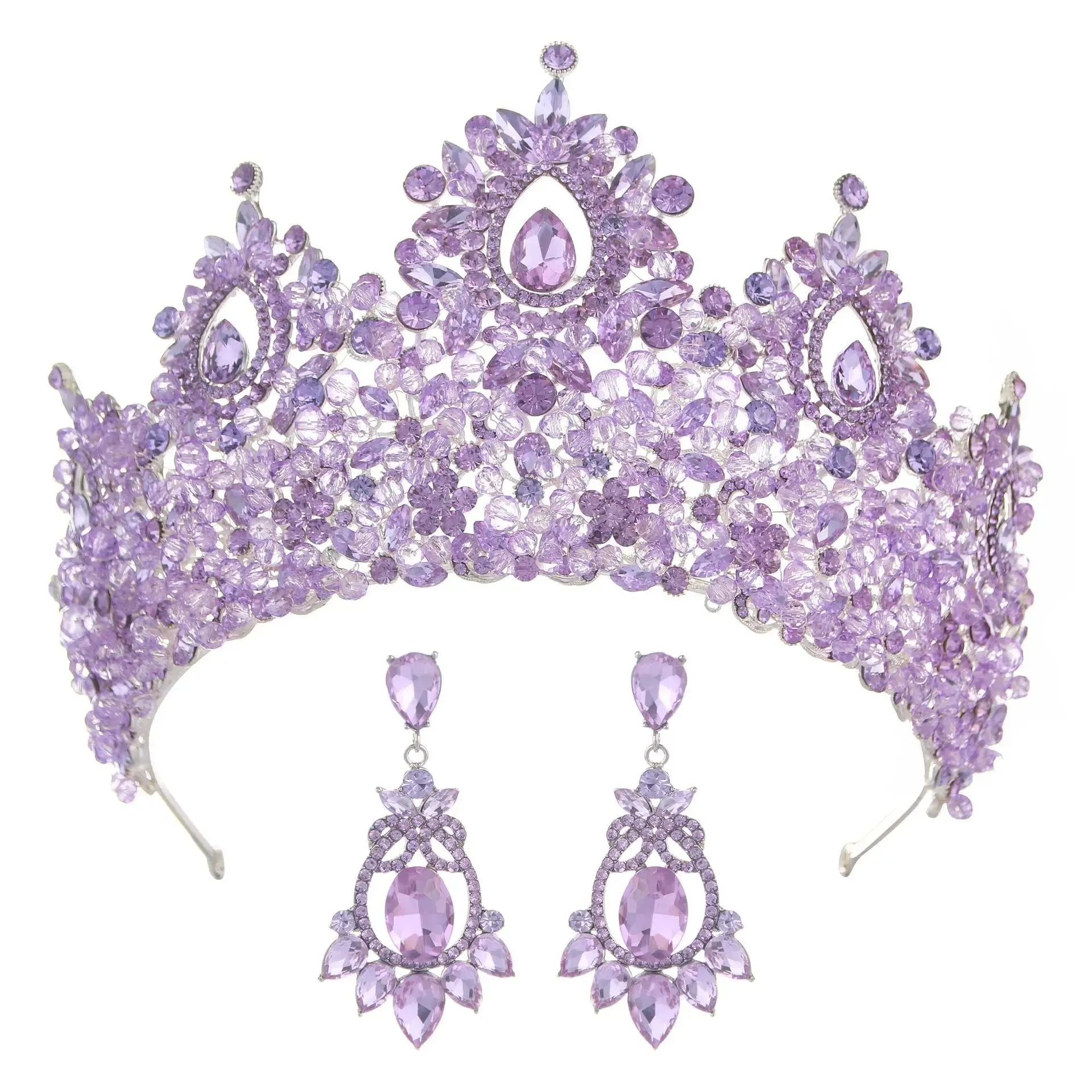 Big Crystal Royal Queen Crown Party Tiara Pageant Hair Accessories