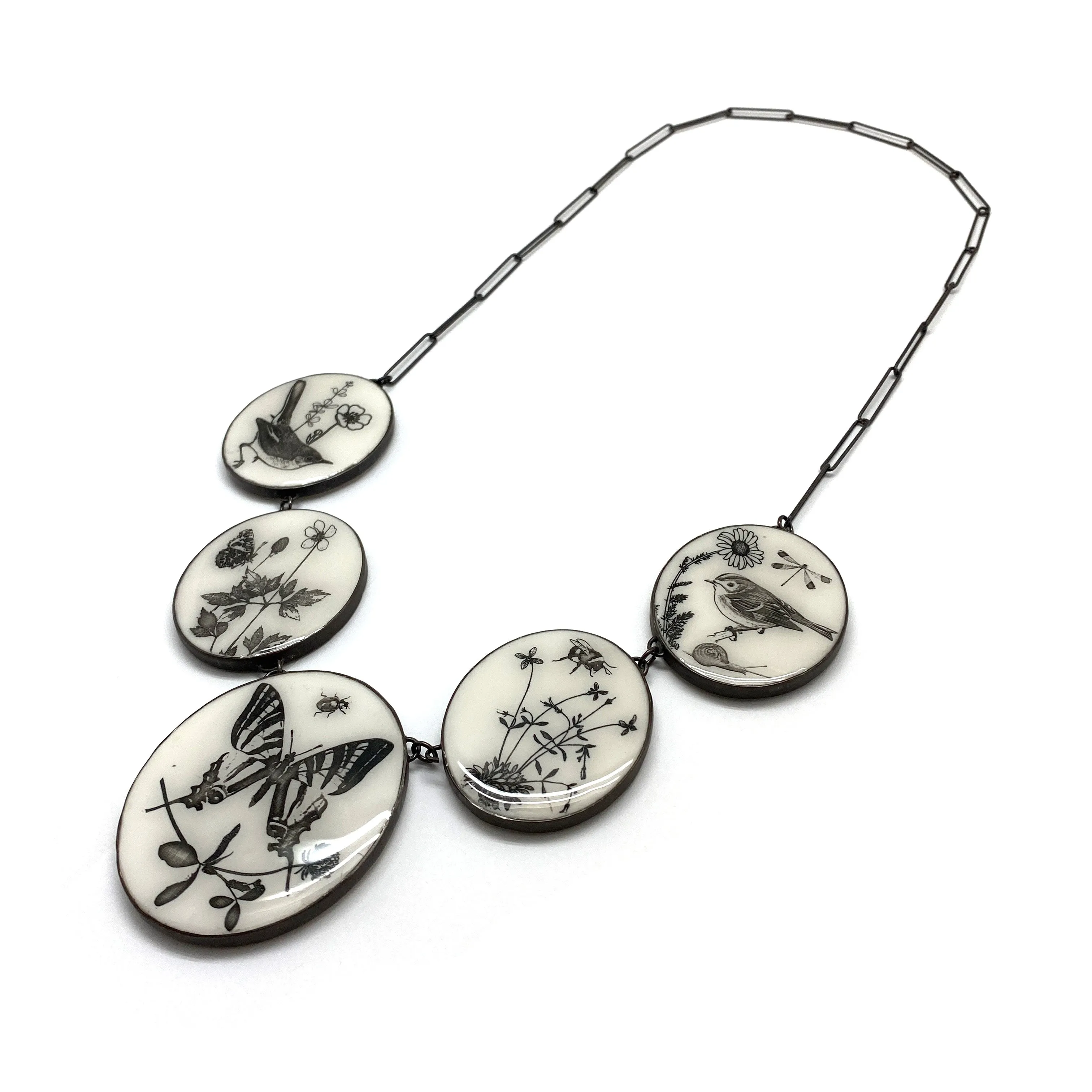 Blooming Birds Howlite Necklace