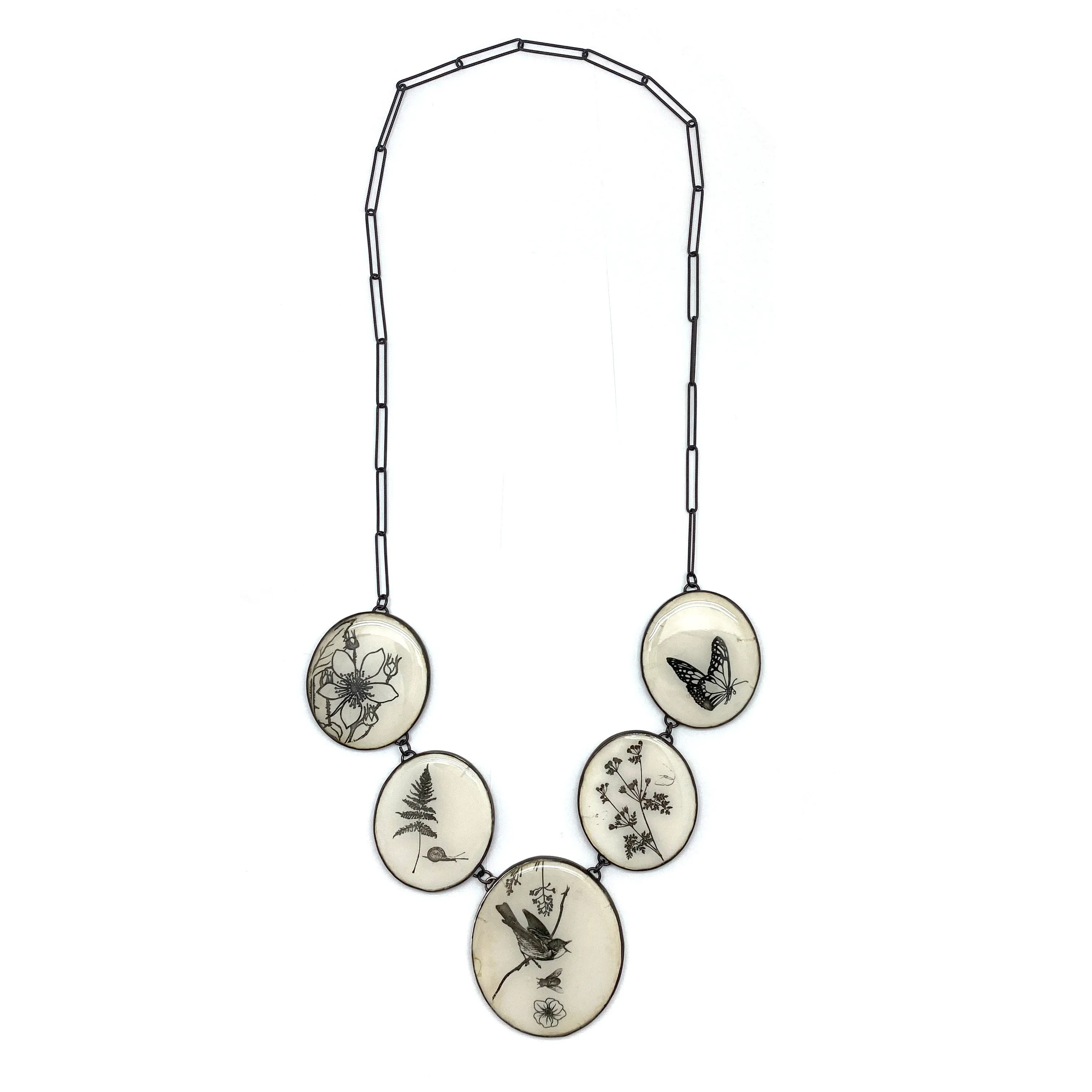 Blooming Birds Howlite Necklace