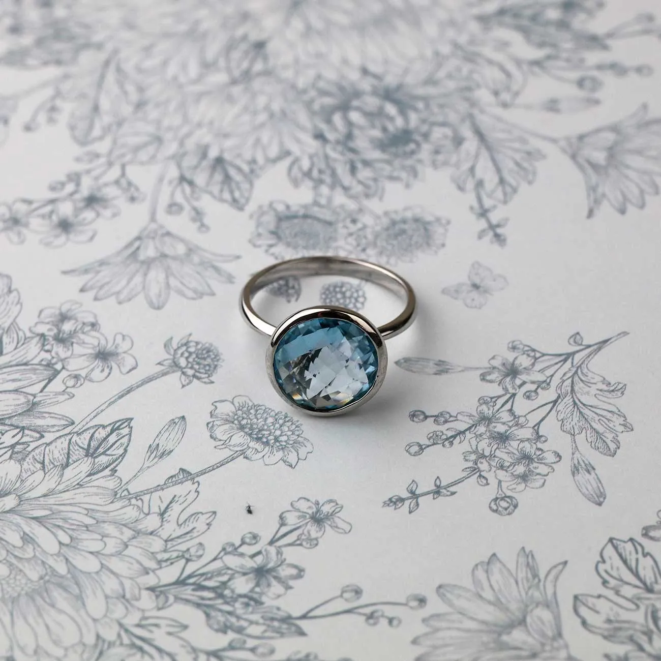 Blue Topaz Cocktail Ring