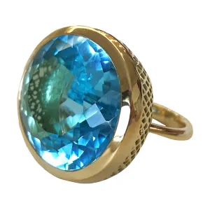 Blue Topaz Cocktail Ring