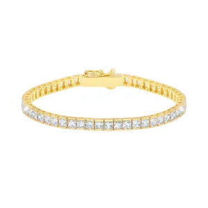 Brilliant Square Princess Cut 3mm Tennis Anklet