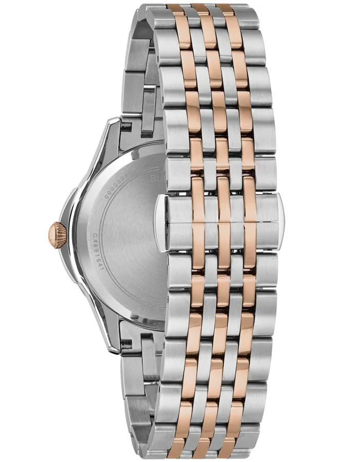 Bulova Womens Diamond Watch - White MOP Dial - Stainless - Two-Tone - Bracelet