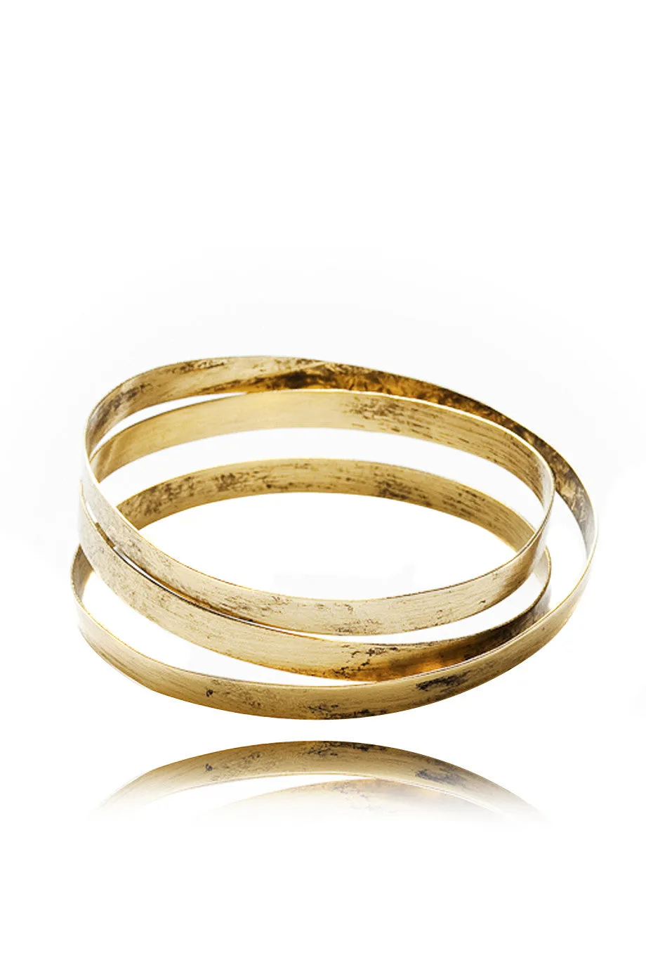 BY THE STONES TEXTURED Gold Wire Bangle