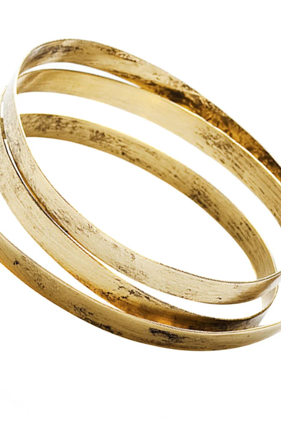 BY THE STONES TEXTURED Gold Wire Bangle