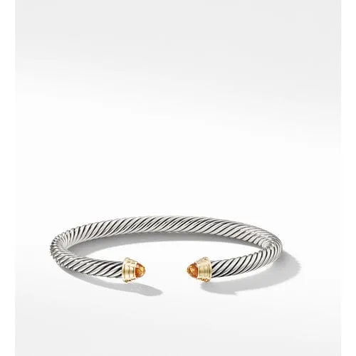 Cable Kids® Birthstone Bracelet with Citrine and 14K Gold, 4mm