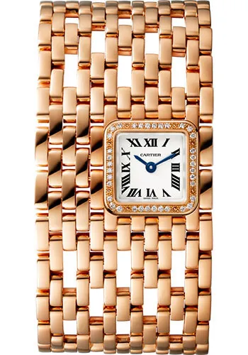 Cartier Panth�re de Cartier Cuff Watch - 22 mm Pink Gold Diamond Case - Diamond Bracelet - WJPN0022