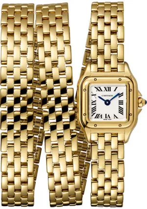 Cartier Panth�re de Cartier Triple Loop Watch - 20 mm Yellow Gold Case - Diamond Bezel - Yellow Gold Triple Loop Bracelet - WGPN0012