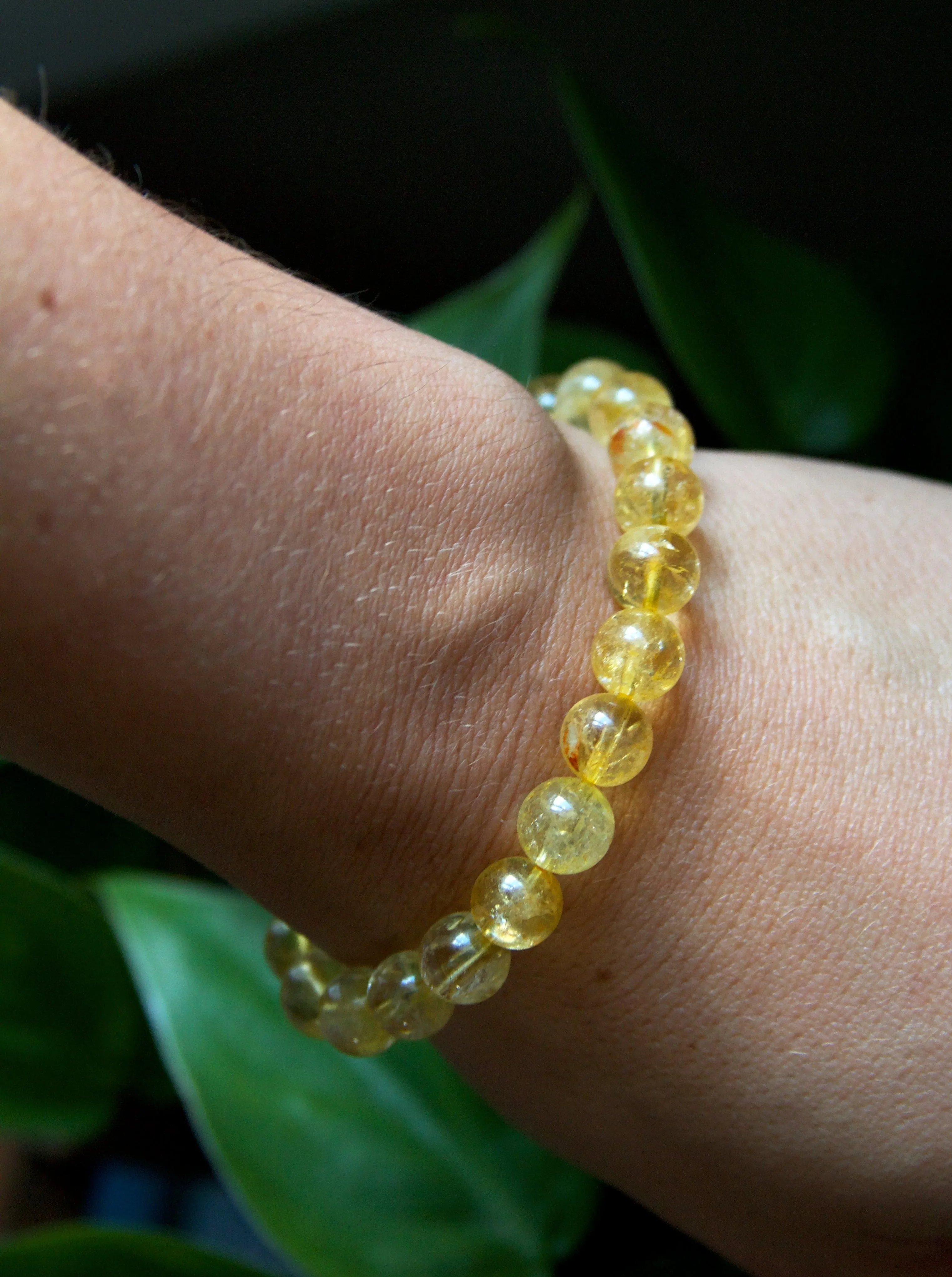 Citrine Beaded Stretch Bracelet