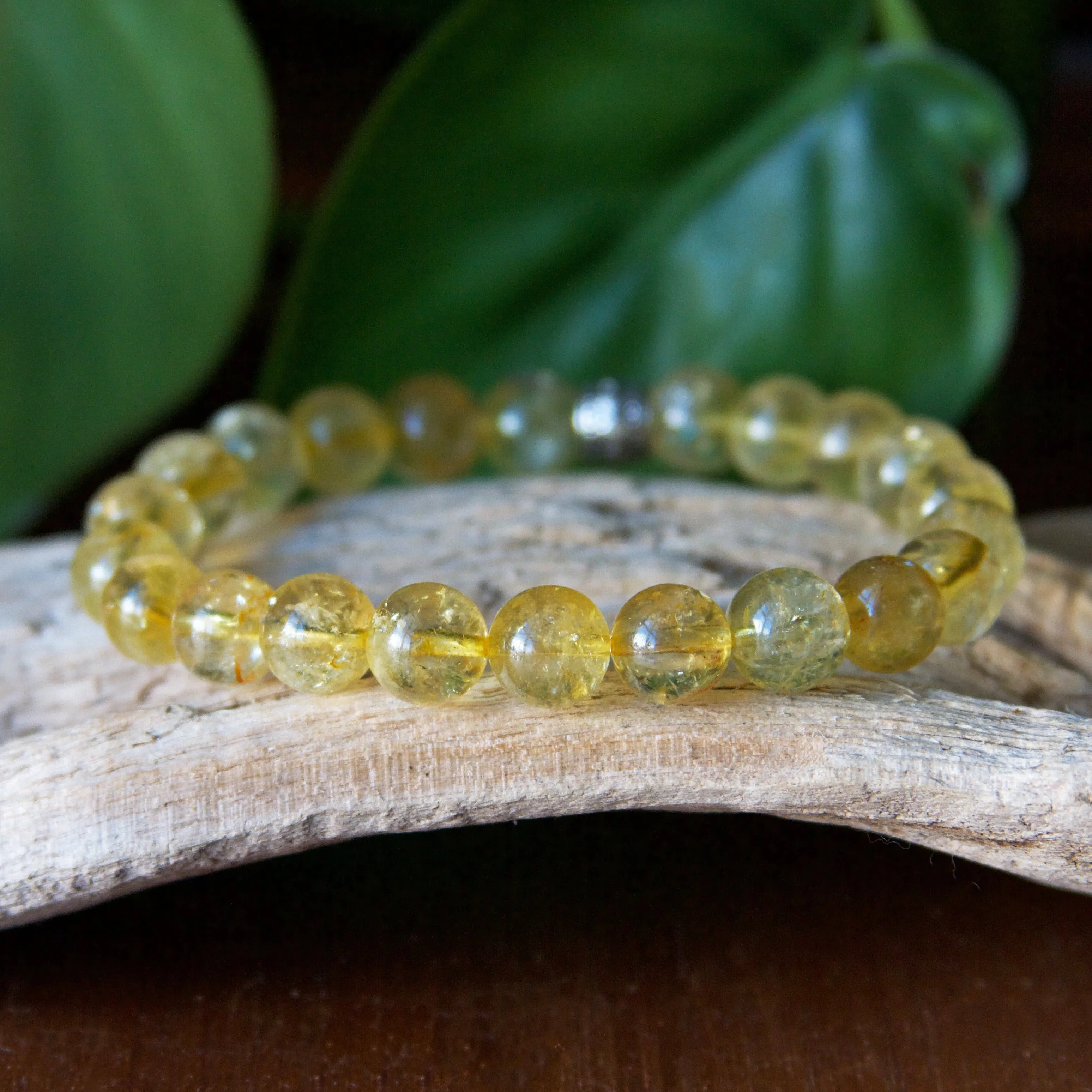 Citrine Beaded Stretch Bracelet